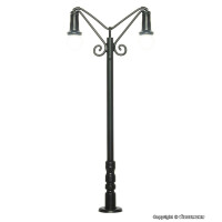 Viessmann 6015 Nostalgische Leuchte, zweiflammig, LED warmweiß, 73 mm hoch, H0