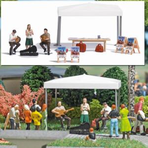 Busch 7846 Action Set: Straßenmusikanten, H0