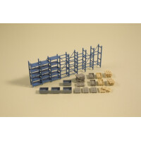 Auhagen 41660 Heavy-duty shelving and pallets, H0
