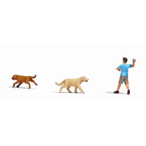 Busch 8858 Action Set: Apportierspiel mit Hunden, TT