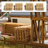 Busch 7760 Mini-Set: Bretterstapel, H0