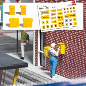 Busch 7761 Mini-Set: Briefkasten und Briefmarke, H0