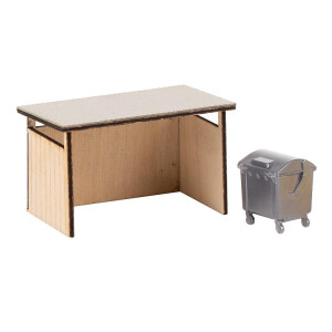 Faller 180300 Dustbin booth with salvaged material...