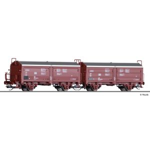 Tillig 01020 2tlg. Güterwagen-Set der DB, Epoche IV, TT