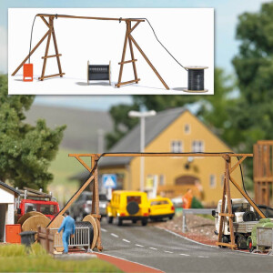 Busch 1375 Kabelbrücke mit Baustromverteiler, H0