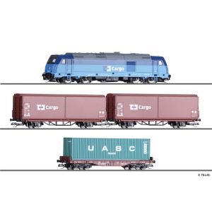 Tillig 01449 Einsteigerset-Güterzug mit Bettungslgeisoval der CD, TT