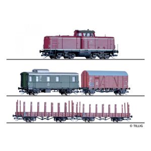 Tillig 01213 Digital-Einsteiger-Set Güterzug mit Modellgleisoval der DB