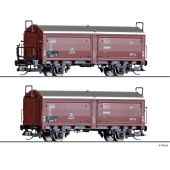 Tillig 01032 2tlg. Güterwagenset der DB, Epoche III, TT