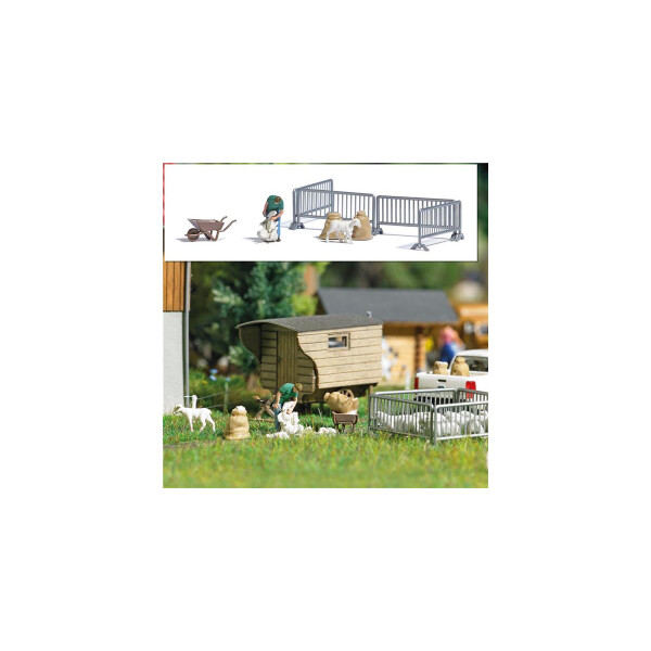 Busch 7933 Action-Set: Schafschur, H0