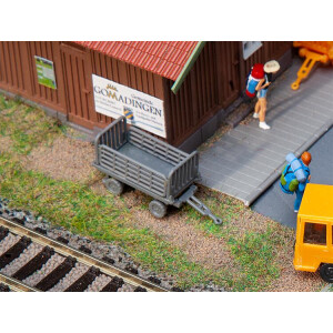 Faller 180990 2 Bahnsteigwagen, grau, H0