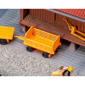 Faller 180991 2 Bahnsteigwagen, orange, H0