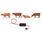 Faller 180235 Cows Figurine set with mini sound effect, H0