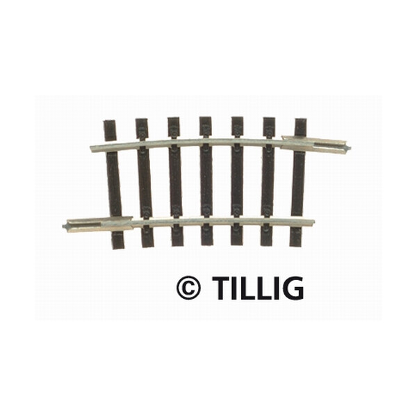 Tillig 83115 Gebogenes Gleis R04 - 267 mm/7,5°, TT