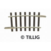 Tillig 83115 Gebogenes Gleis R04 - 267 mm/7,5°, TT