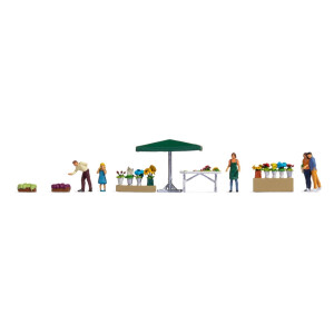 Noch 16227 Themed Figures Set "Flower Stall", H0