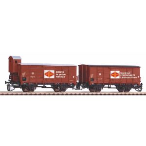 Piko 47033 2tlg. Güterwagen-Set G02 "Fortschritt" der DR, Epoche III, TT