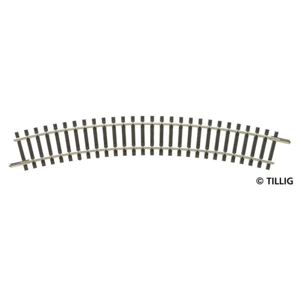 Tillig 83116 Gebogenes Gleis R01 - 267 mm/30°, TT
