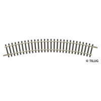 Tillig 83116 Gebogenes Gleis R01 - 267 mm/30°, TT