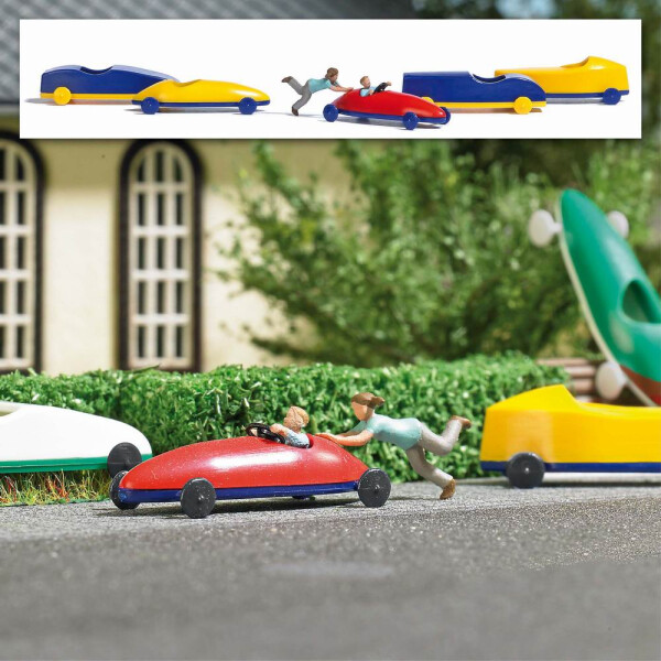 Busch 7944 Action-Set: Seifenkistenfahrt, H0