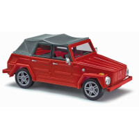 Busch 52706 VW 181 Kurierwagen, offen, mit Alufelgen, orange, H0