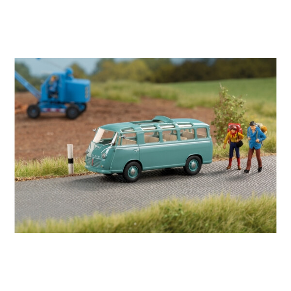Auhagen minicar 66017 Goliath Express 1100 Luxusbus hellgrüngrau Dach offen, H0