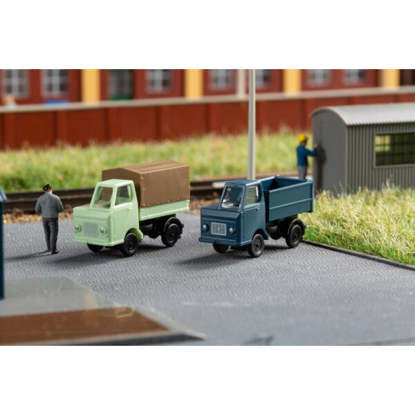 Auhagen 44657 Multicar M22 Pritsche Plane und Hochbordkipper, N