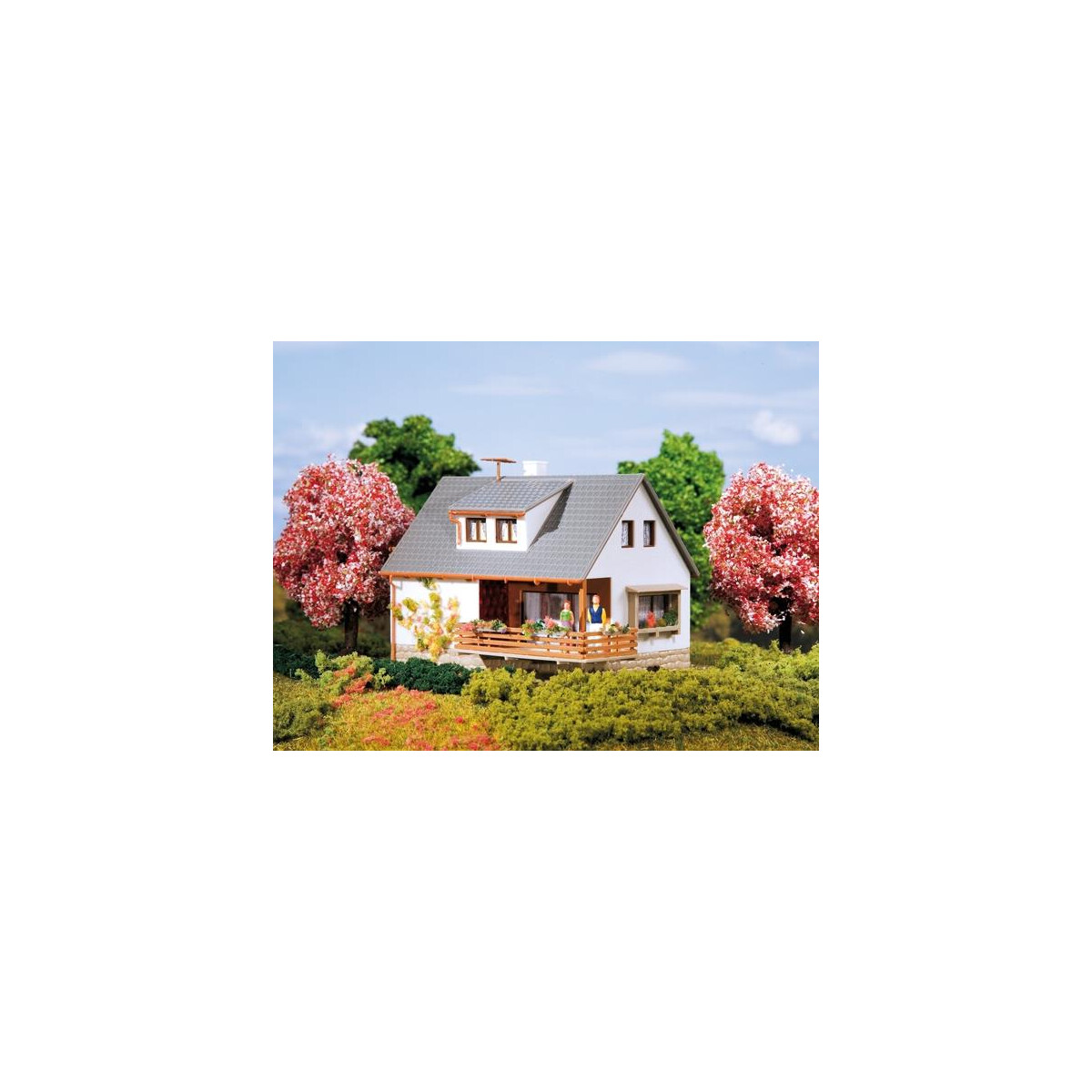 Auhagen – Maison Sybille 110x85x80 Mm – Kit Modélisme Ferroviaire HO/TT/N, Authentique Et Détaillé