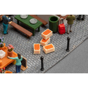 Faller 180868 4 Market boxes with vegetables, H0