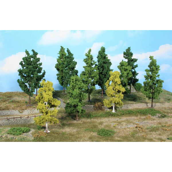 Heki 1325 Miniwald Set 27 Laubbäume, 11 - 14 cm, N - H0
