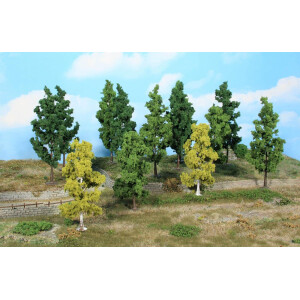 Heki 1325 Miniwald Set 27 Laubbäume, 11 - 14 cm, N - H0