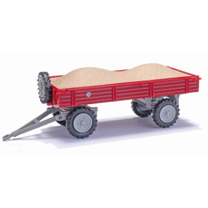 Busch 210010226 Anhänger T4 mit Kiesladung, Rot, H0