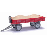 Busch 210010226 Anhänger T4 mit Kiesladung, Rot, H0
