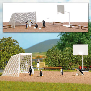 Busch 7926 Action-Set: Pinguine Ballspiel, H0