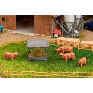 Faller 151926 Highland cattle, red, H0