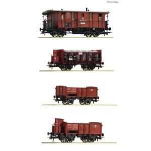 Roco 6600073 4tlg. Güterwagen-Set der K.P.E,V., Epoche I, H0