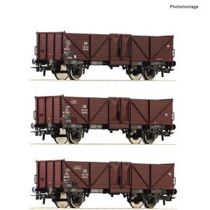 Roco 6600075 3tlg. Güterwagen-Set der DB, Epoche III, H0