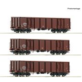 Roco 6600103 3tlg. Güterwagen-Set der DR, Epoche IV, H0
