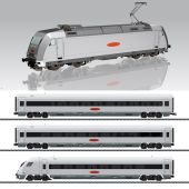 Piko 58150 4tlg. Zug-Set Metropolitan BR 101 mit Personenwagen und Steuerwagen der DB AG, Epoche V, H0