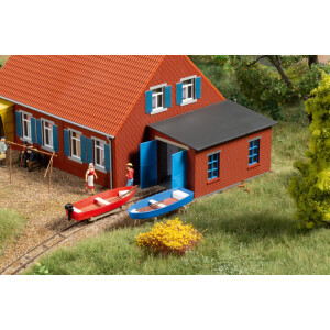 Auhagen 11476 Bootshaus mit Slipanlage, H0
