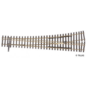 Tillig 85198 Dreischienen-Schmalspurweiche, H0/H0m-H0,...