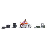 Busch 79811 Action Set: Biker Model, H0