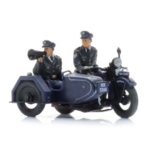 Artitec 387.580 Reichspolizeimotorrad mit Beiwagen + 2 Figuren, H0