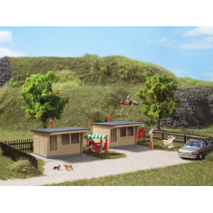 Auhagen 12339 2 cabins, H0/TT