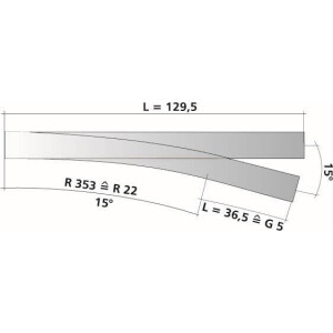 Tillig 83329 Weiche EW1 links 15°, TT