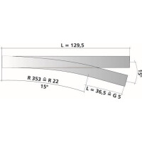 Tillig 83329 Weiche EW1 links 15°, TT