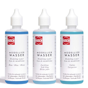 Busch 7581 Modellierwasser Farb-Set, 3 x 100 ml