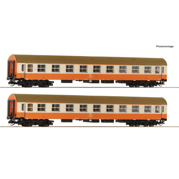 Roco 6280016 2tlg. Reisezugwagen-Set (1) Klasse 1. der DR, Epoche IV, TT