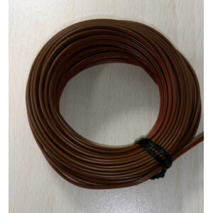10m Zwillingslitze LiY-Z 2x0,19mm² rot/braun