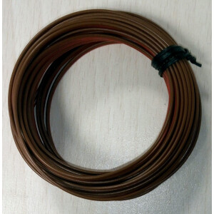 5m Zwillingslitze LiY-Z 2x0,19mm² rot/braun