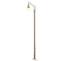 Viessmann 6061 Holzmastleuchte DDR-Reichsbahn mit Holzmast, LED warmweiß, 148 mm hoch, H0